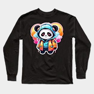 Panda Illustration Long Sleeve T-Shirt